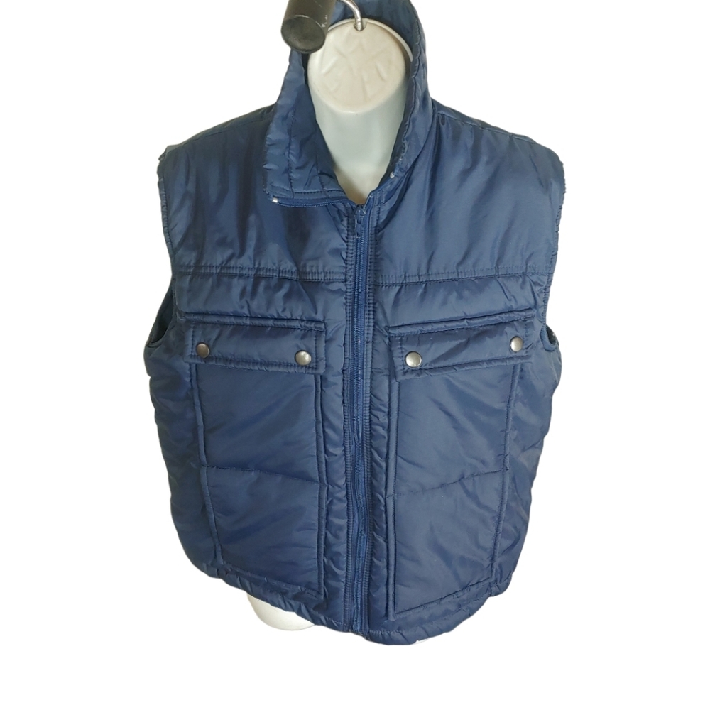 Aventura Navy Blue Woman's XL Puffer Puffy Zipper Winter Trail Vest Jacket